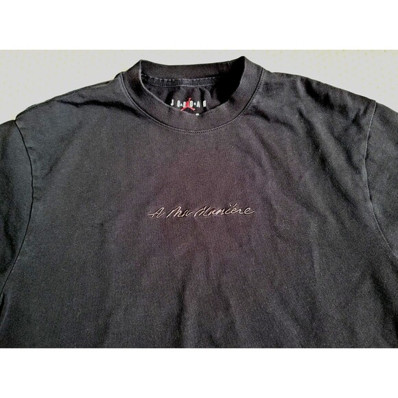 EUC Jordan x A Ma Maniere AJ2 Long Sleeve BLACK Tee AMM DJ9758-010, SMALL - Picture 2 of 8